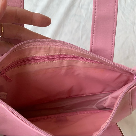 Y2K Bubblegum Pink Boxy Mini Purse with Buckles - Picture 3 of 5